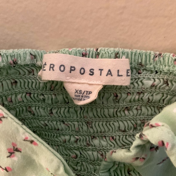 Light Green tank top with pink flowers - Picture 1 of 3
